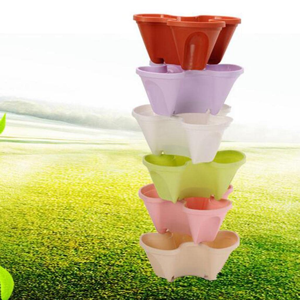 Stackable Plant Tower for Herbs and Vegetables - Vertical Garden Planters for Indoors and Outdoors