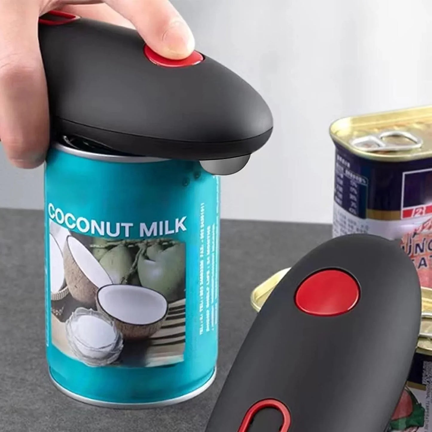 Automatic Can Opener with Ergonomic Handle and One - Button Operation