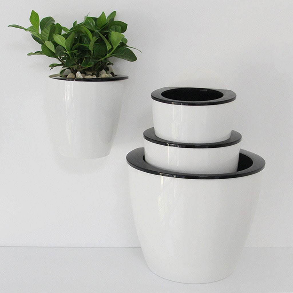 Self - Watering Hanging Plant Pot - Modern Flower Pot for Wall Mounting