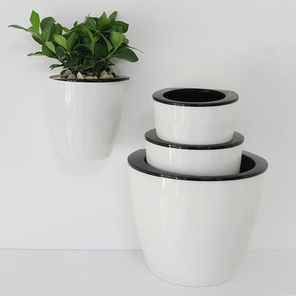 Self - Watering Hanging Plant Pot - Modern Flower Pot for Wall Mounting