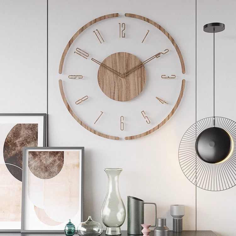 Nordic design wooden wall clock