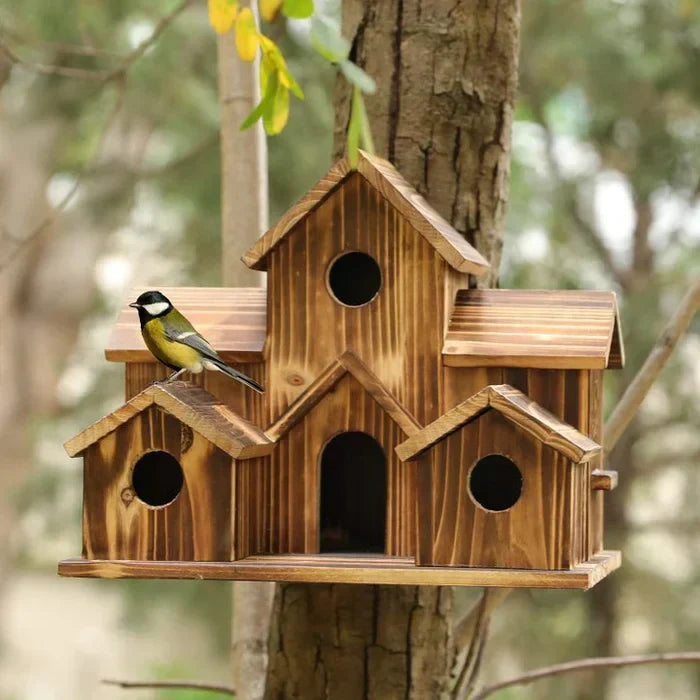 6-Hole Handcrafted Birdhouse