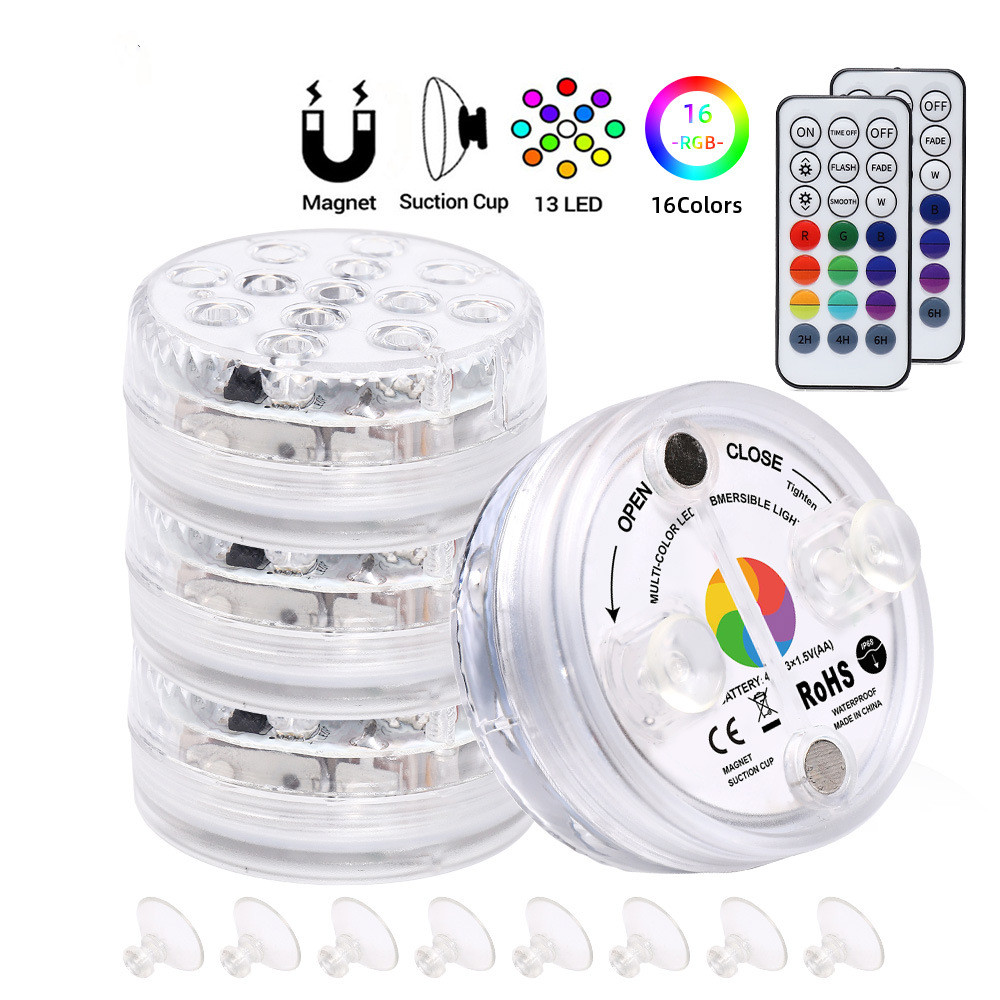 Underwater Led Light With Remote Control - Rgb Multicolour Pool Lighting For Bathrooms And Ponds