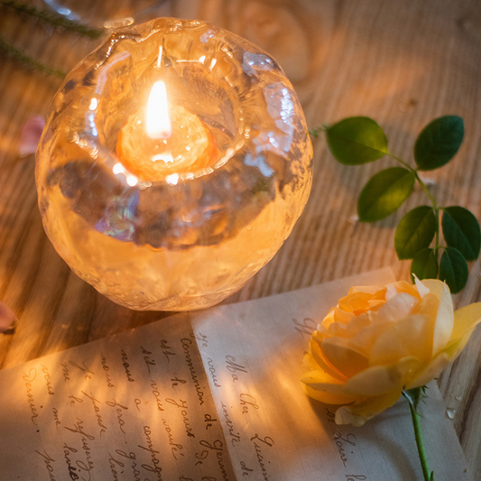 Glass Tealight Holder - Decorative Candle Holder Made Of Clear Glass For Cosy Lighting