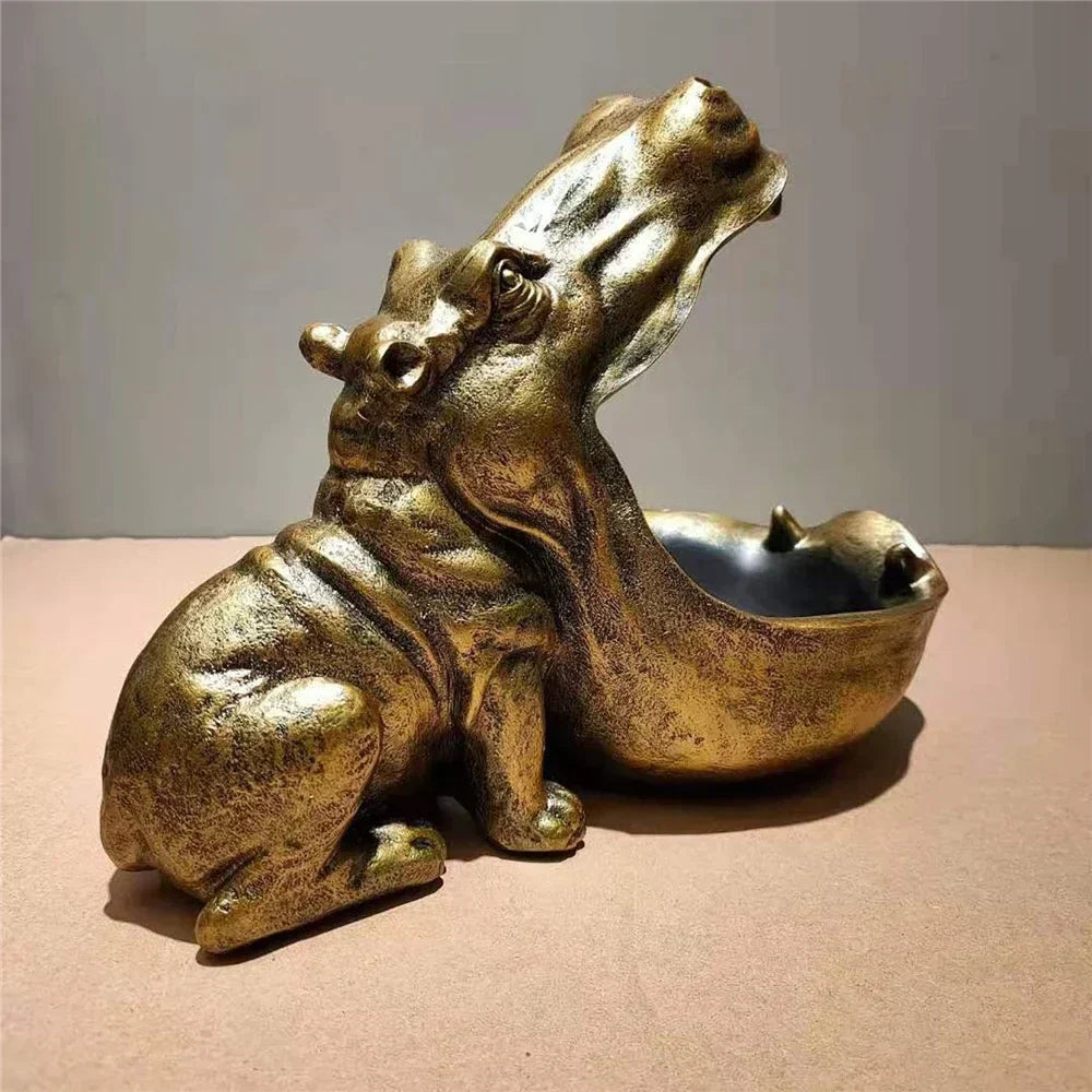 Decorative Hippo Desk Organizer for Storage