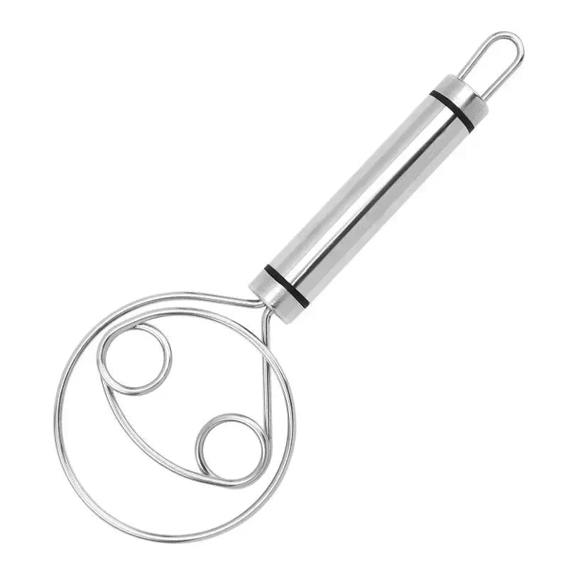 Robust Stainless Steel Danish Dough Whisk - Durable Ergonomic Design For Versatile Baking And Cooking