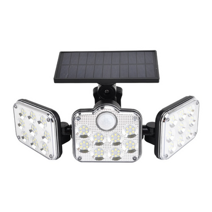 Solar Led Floodlight With Motion Detector - 3 - Spot Outdoor Lighting For Garden  Yard And Garage