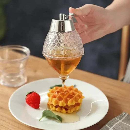 Stylish Honey Dispenser with Drip - Free Technology - Precise Dosing Without Spilling