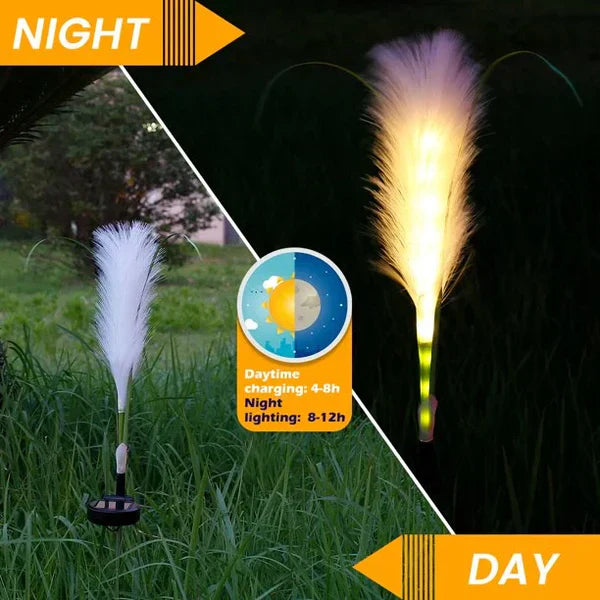 Decorative Rattan Garden Lighting - Solar Lamp In Grass Design For Outdoor Use