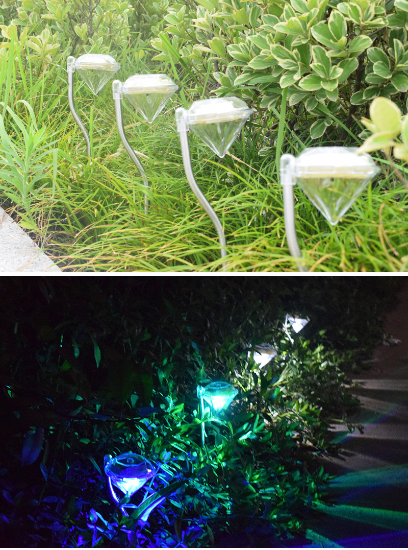 Diamond - Shaped Solar Garden Light - Led Lamps For Outdoor Use For Decoration And Lighting