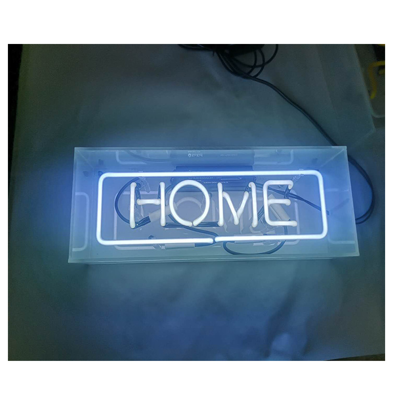 Neon Sign Acrylic Glass - LED Light Box For Living Room & Bedroom , Decorative Table Lamp