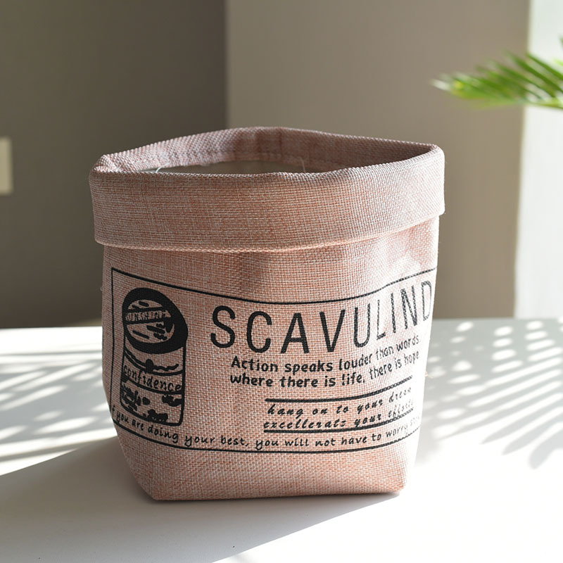 Decorative Fabric Plant Pot with Print - Versatile Storage Pot for Plants and Decorations