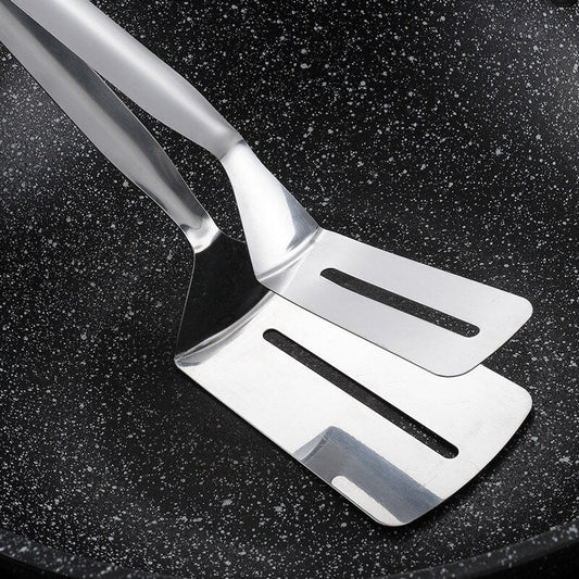 Double - Sided Stainless Steel Turner With Non - Slip Handle - Ideal For Grilling And Roasting