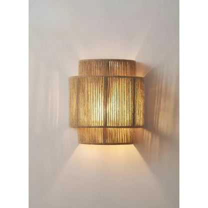 Modern Woven Rattan Wall Lamp