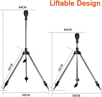 Automatic Rotating Garden Sprinkler with Retractable Tripod for the Garden