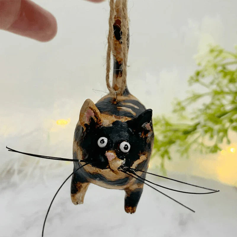 Handmade, Unique Cat Christmas Ornament
