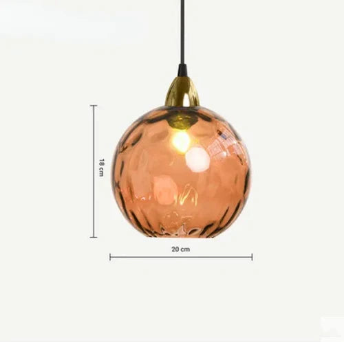 Spherical Glass Pendant Light
