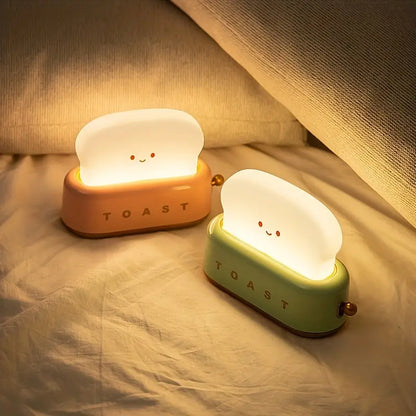 Shadowy Bedside Lamp - Kawaii Toast LED Lamp For Cosy Lighting