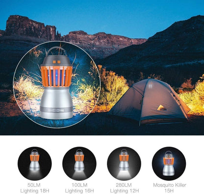 Solar Led Mosquito Lamp With Integrated Lantern - Effective Insect Protection And Lighting For The Garden And Camping