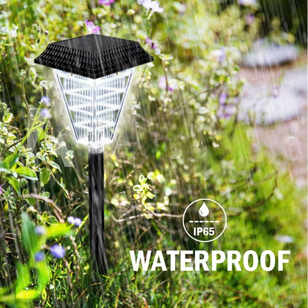 Solar Led Path Lights With Crystal Light Effect - Waterproof Outdoor Lighting For Garden And Driveway