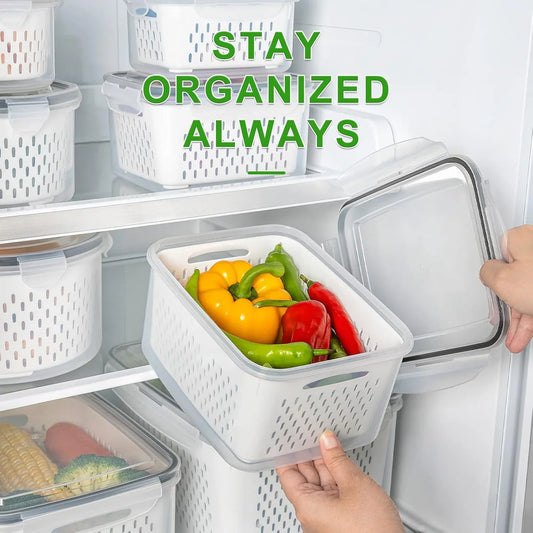 5 - Piece Large Food Storage Set with Lids - Freshness - Preserving and Practical