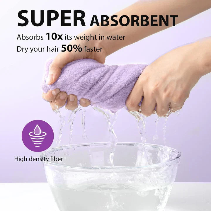 Microfiber Hair Towel Set | 3-Pack for Quick Drying