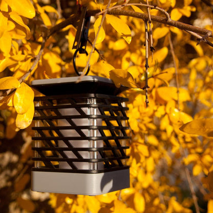 Solar Led Garden Lantern With Groove Design - Decorative Outdoor Lighting For The Garden