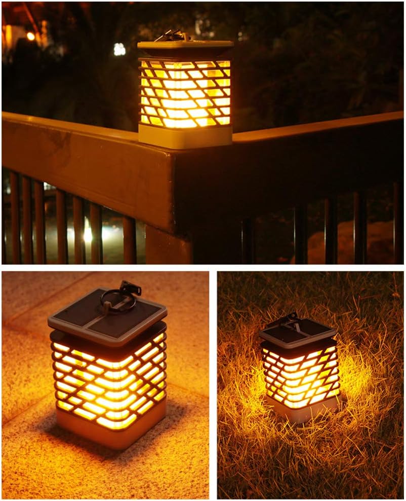 Solar Led Garden Lantern With Groove Design - Decorative Outdoor Lighting For The Garden