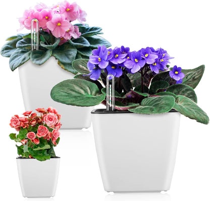 Flower Pot with Irrigation System - Self - Watering Plant Pot for Indoor and Outdoor Use