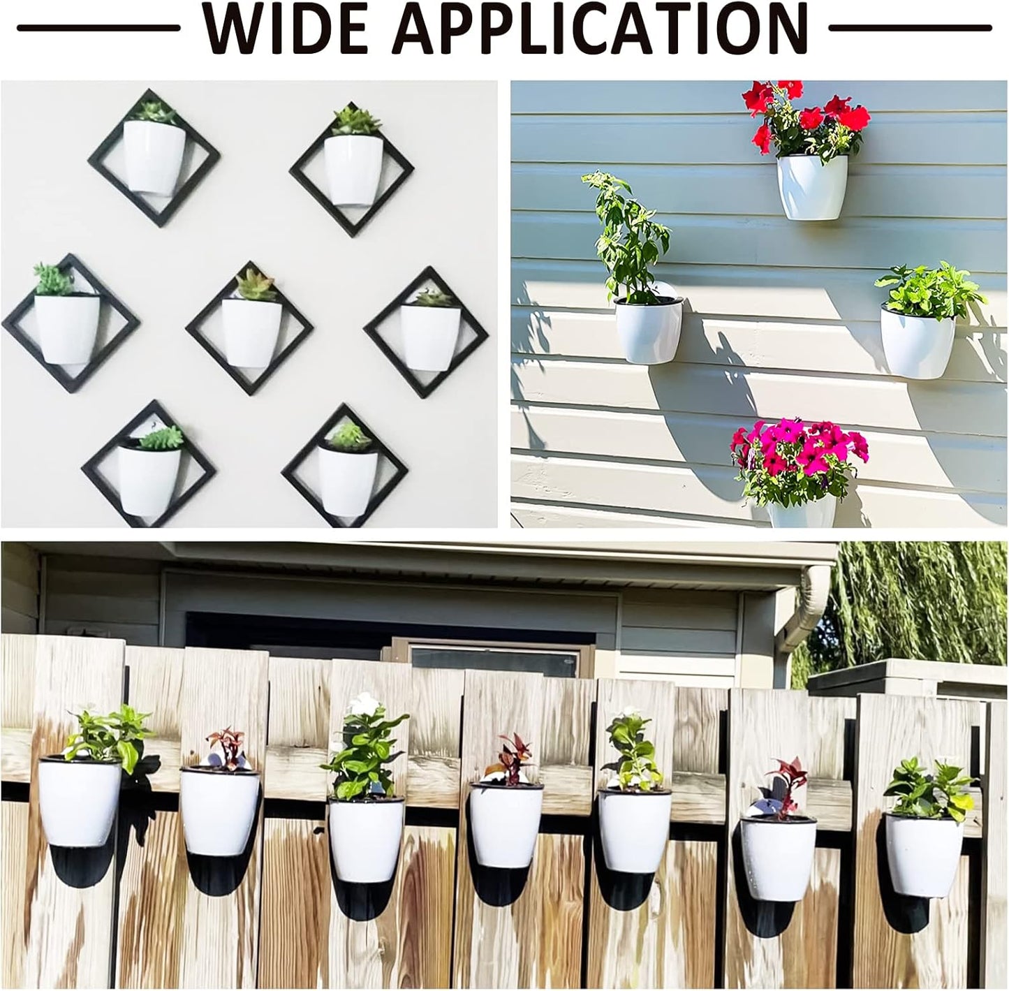 Self - Watering Hanging Plant Pot - Modern Flower Pot for Wall Mounting