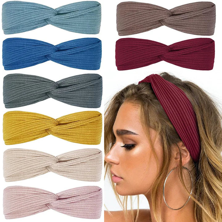Ribbed Twist Headbands – Boho Design