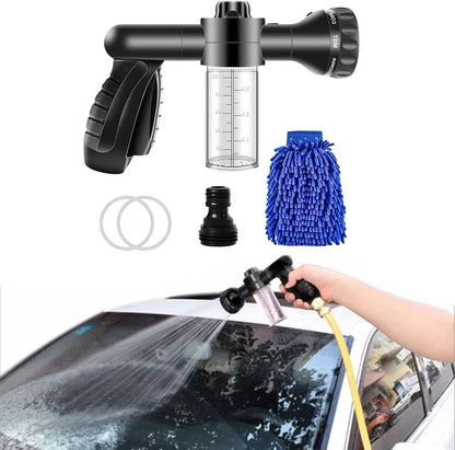 Multifunctional Car Wash Gun - Spray Gun with Microfibre Attachment for Thorough Cleaning