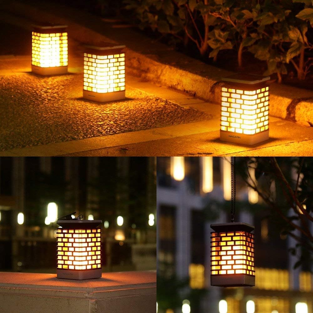Solar Led Garden Lantern With Groove Design - Decorative Outdoor Lighting For The Garden