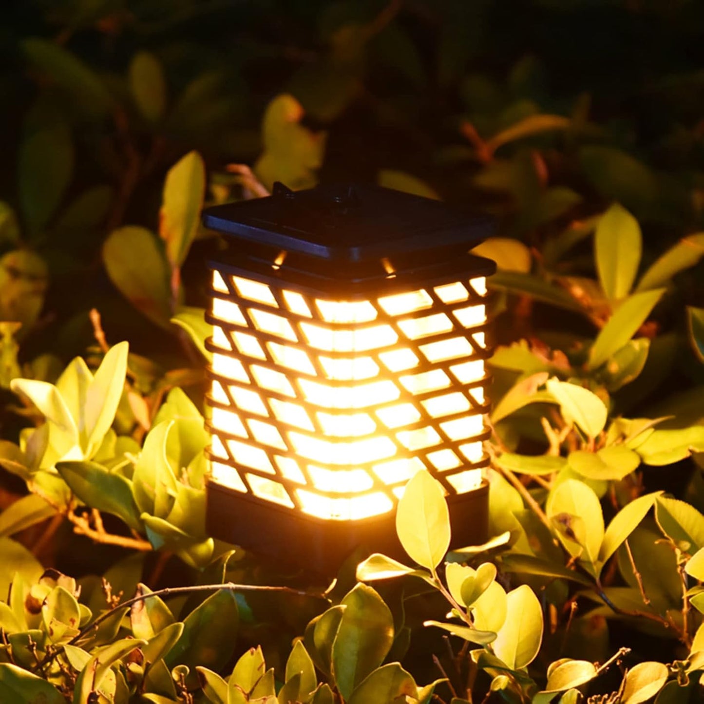Solar Led Garden Lantern With Groove Design - Decorative Outdoor Lighting For The Garden