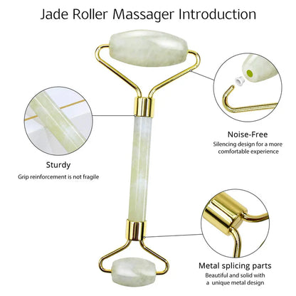 Instant Glow Gua Sha & Jade Roller Set | For Radiant Skin and Natural Relaxation