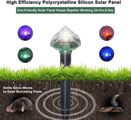 Solar - Powered Animal Repeller for Gardens and Yards - Environmentally Friendly Protection Against Mice and Rodents