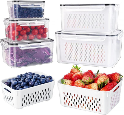 5 - Piece Large Food Storage Set with Lids - Freshness - Preserving and Practical