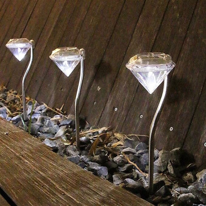 Diamond - Shaped Solar Garden Light - Led Lamps For Outdoor Use For Decoration And Lighting