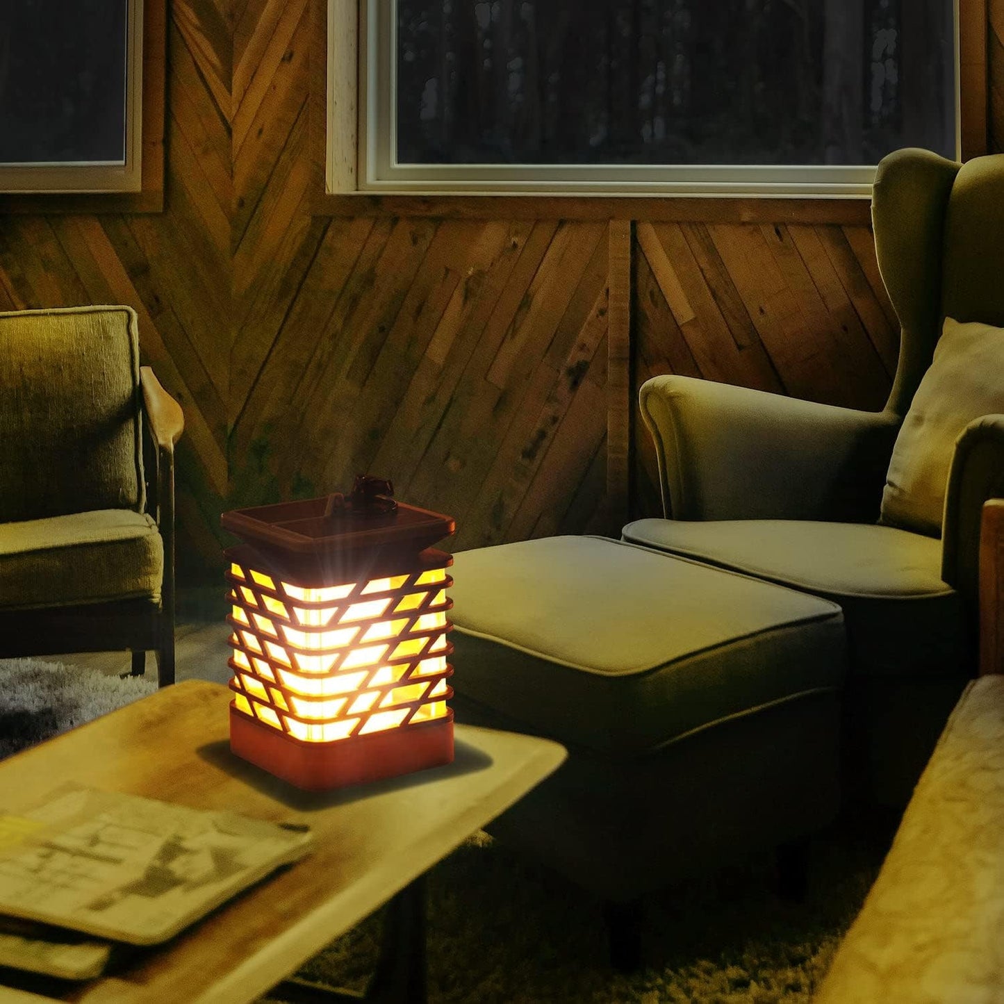 Solar Led Garden Lantern With Groove Design - Decorative Outdoor Lighting For The Garden