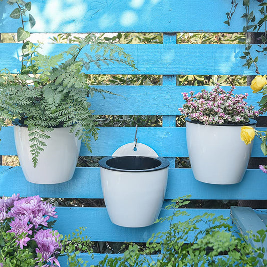 Self - Watering Hanging Plant Pot - Modern Flower Pot for Wall Mounting