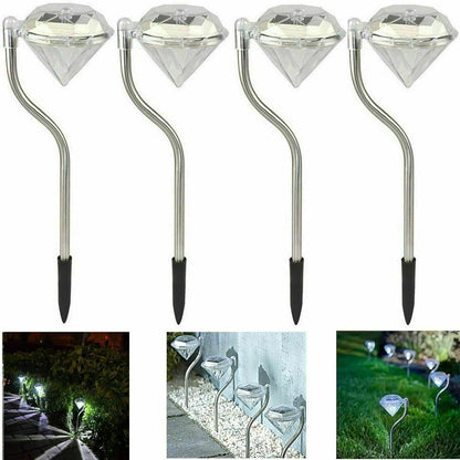 Diamond - Shaped Solar Garden Light - Led Lamps For Outdoor Use For Decoration And Lighting