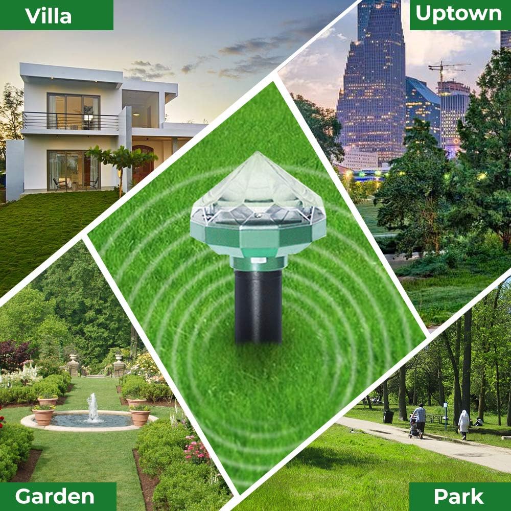 Solar - Powered Animal Repeller for Gardens and Yards - Environmentally Friendly Protection Against Mice and Rodents