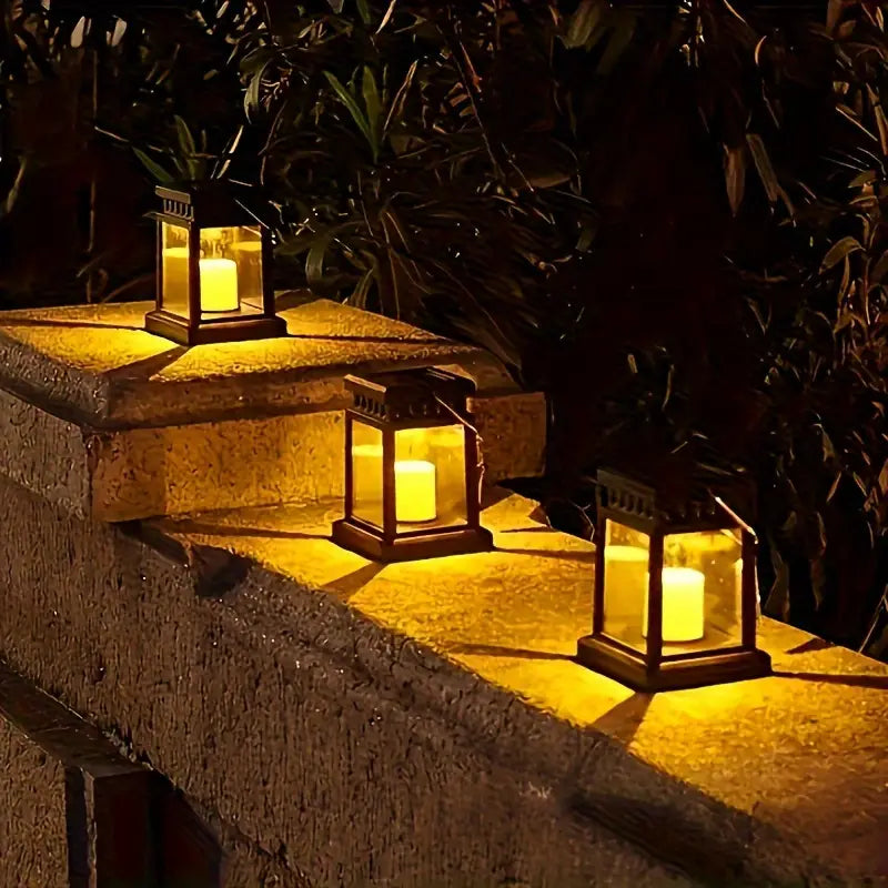 Solar Led Lantern With Light Wire And Hanging Clip - Waterproof Garden Lighting For Patio And Balcony!