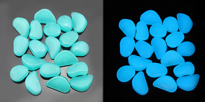 Luminous Stones for Garden & Decoration - Phosphorescent Pebbles in Various Colours