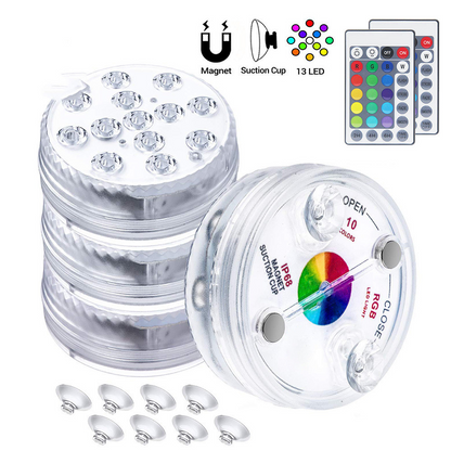 Underwater Led Light With Remote Control - Rgb Multicolour Pool Lighting For Bathrooms And Ponds
