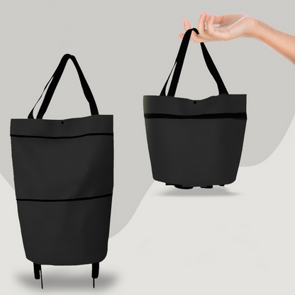 2 - In-1 Foldable Shopping Bag with Wheels