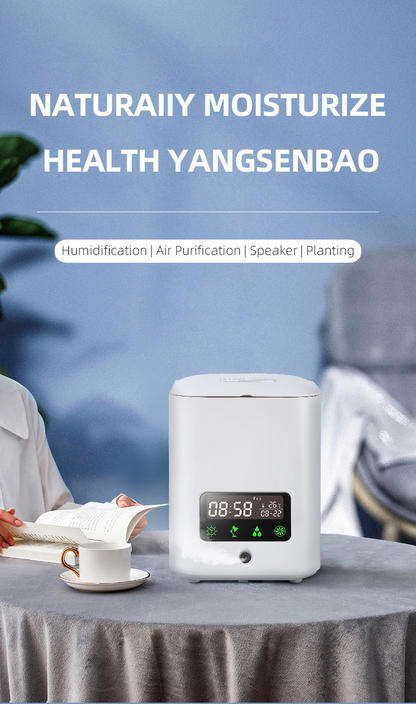 Multifunctional Smart Hydroponic Plant Pot with Calendar , Diffuser and Desk Lamp