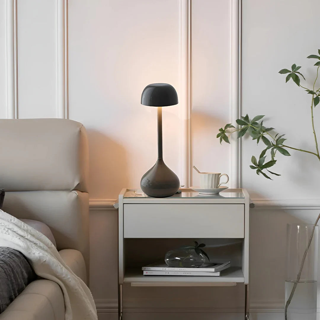 Wireless Dimmable Mushroom Table Lamp
