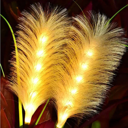 Decorative Rattan Garden Lighting - Solar Lamp In Grass Design For Outdoor Use