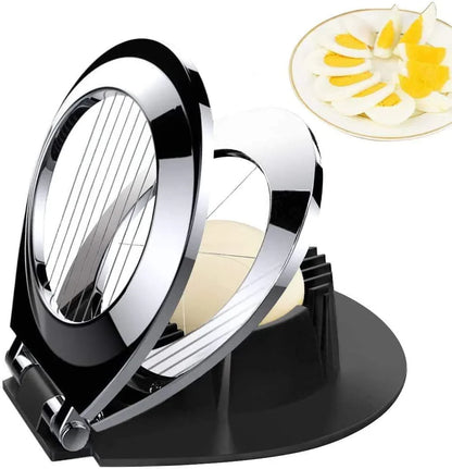 Stainless Steel Egg Slicer - 3-in-1 Cutting Options For Effortless Preparation